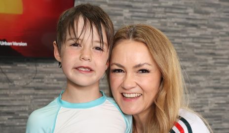  Luz Adriana Arellano con su hijo Marcelo Félix.