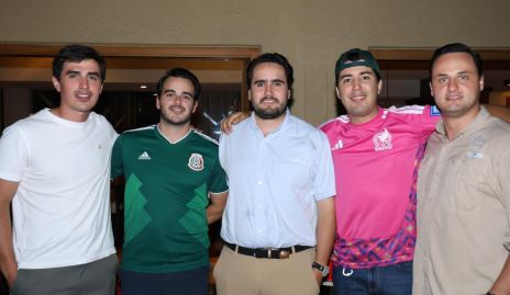  Mario Alvarado, Eduardo Gómez, Ricardo Raymond, Daniel De Luna y Victoriano Martínez.