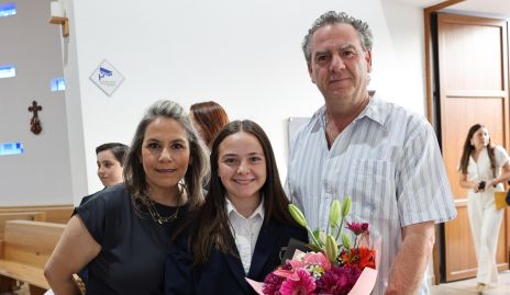  Michelle Zarur y Emilio Heinze con su hija Mariaemilia.
