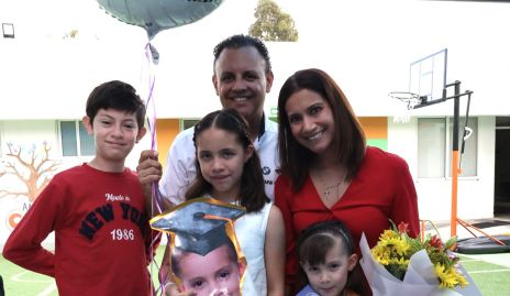 Rodrigo Ugalde, Mauricio Ugalde, Cristina Alonso, Regina Ugalde y Julieta Ugalde.