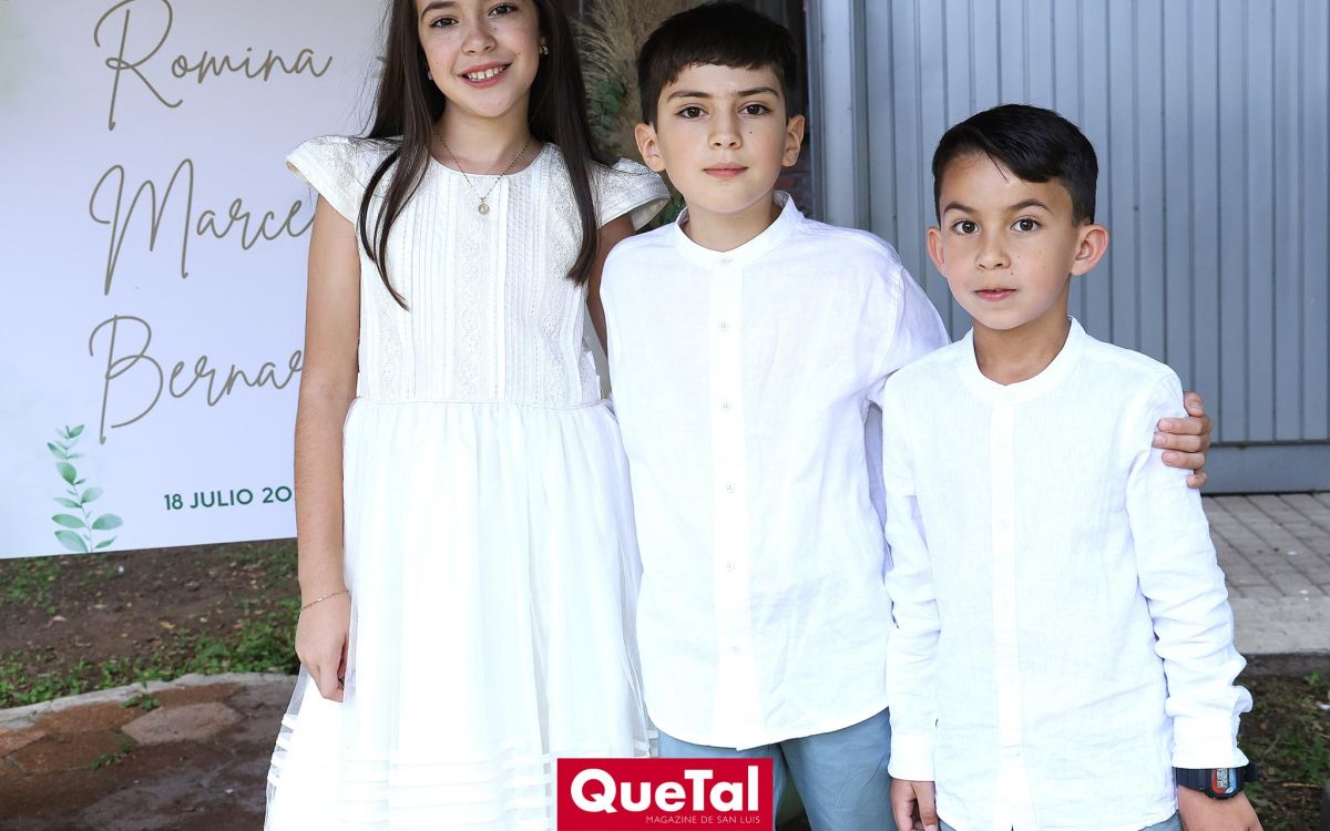 Primera comuni&oacute;n de Regina, Marcelo y Bernardo