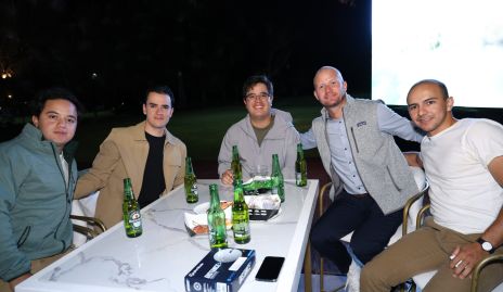  Patricio Aguillón, Luis Fernando López, Alejandro Aguillón, Tomas Merten y Jaime Villoalobos.