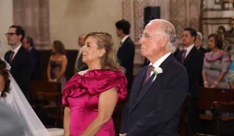  Olga Lilia Contreras y Fernando Rojas, papás de la novia.