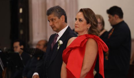  Mauricio Mier Padrón y Liliana Meade de la Garza, papás del novio.
