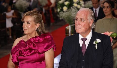  Olga Lilia Contreras y Fernando Rojas, papás de la novia.
