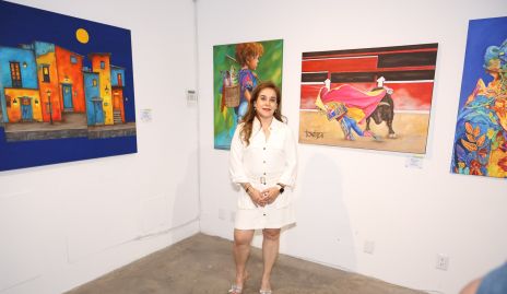  Margarita Torres con sus obras.