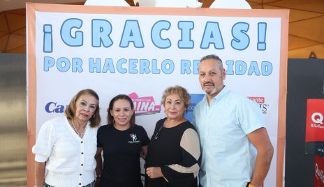  María Cristina Posadas, Mariana Estrada, Freda Ramírez y Yahir Garrigós.