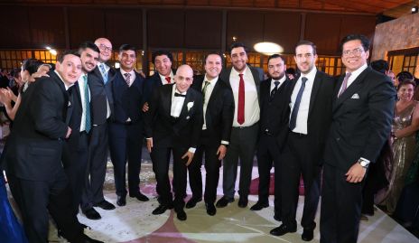 Fernando García con sus amigos.