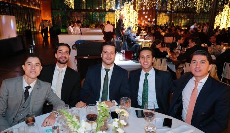 Santiago Sánchez, Luis Diego Reverte, Rodrigo Díaz de León, Marco Antonio Guerrero y Santiago Perafán.