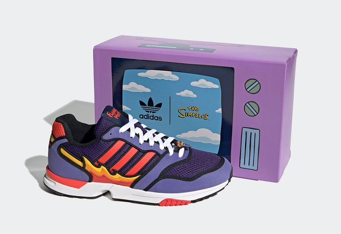 Adidas lanza tenis de los Simpson y son de la ‘llamarada Moe’