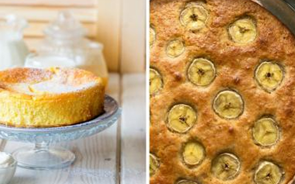 Pastel de banana y dulce de leche y pastelde ricota: ¡dos delicias perfectas para la merienda!