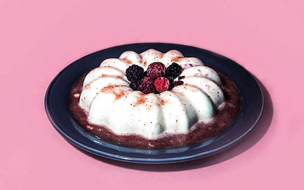 Gelatina de yogurt con fresa