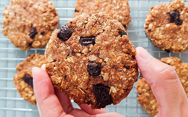 Galletas de avena con chispas de chocolate