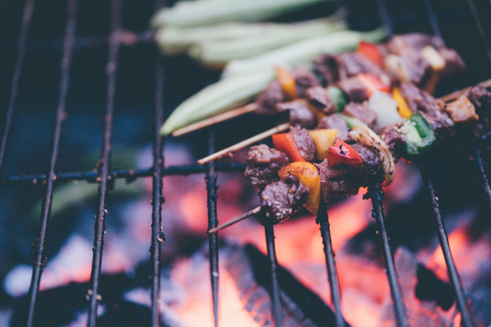 La felicidad viene en forma de brochetas.