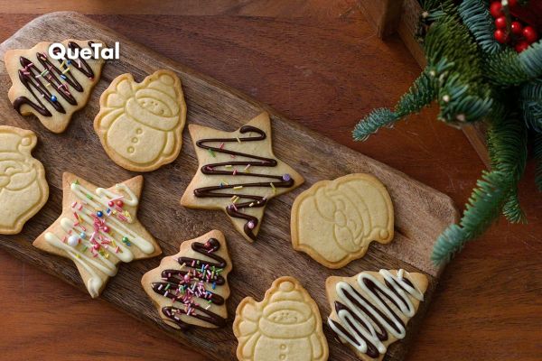 Galleta rellena de chocolate para Navidad
