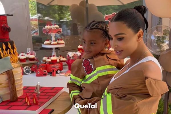 Con temática de bomberos Kim Kardashian celebró el cumpleaños de su hijo Psalm