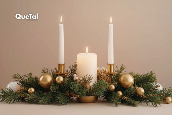 Guía de estilo para una mesa navideña moderna y elegante