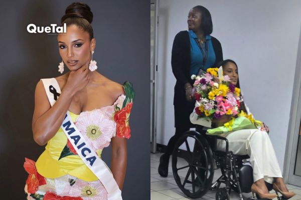 Miss Jamaica vuelve a mostrarse públicamente tras su aparatosa caída en Miss Universo