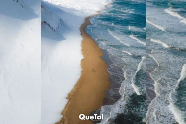 ¿Nieve entre la arena y el mar? - Playa de Hokkaido en Japón