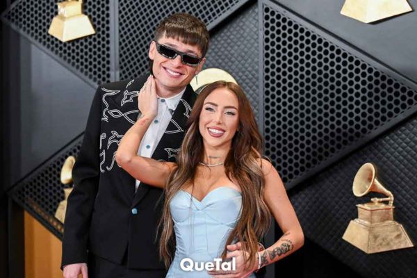 Peso Pluma ganó su primer Grammy y su novia, Nicki Nicole, le dedicó este mensaje