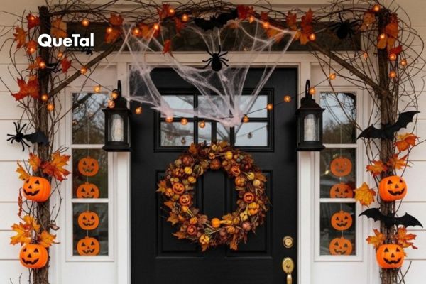 Cómo transformar tu puerta en Halloween con estilo spooky chic