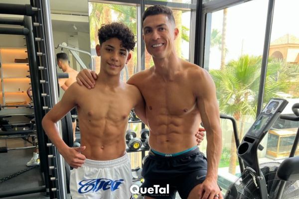 Cristiano Ronaldo tiene en su hijo junior al mejor compañero de gimnasio