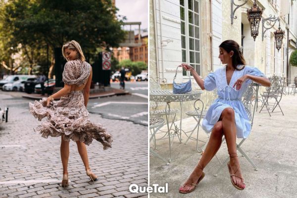 Las sandalias de colores más bonitas para llevar con vestidos y faldas 